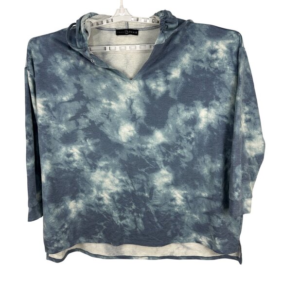 Fred David Tie-Dye Hooded Pullover Womens Top Size 1X - Picture 1 of 5